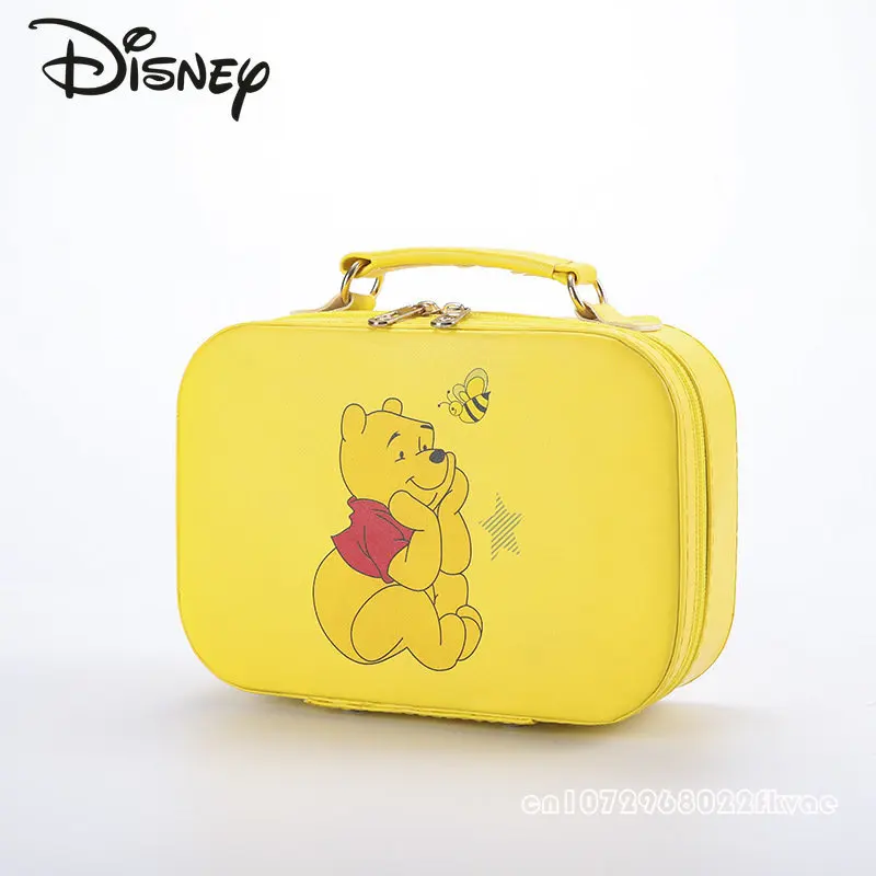 Disney Winnie Bear New Cartoon Makeup Bag Fashion Large Capacity Cosmetic Storage Bag High Quality Waterproof Item Sorting Box