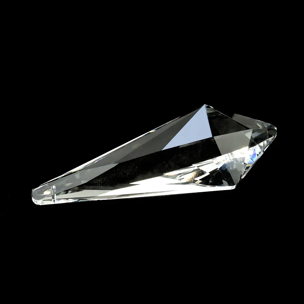 120mm Long Horns Arrow Laser Faceted Prism Clear Glass Crystal Chandelier Lamp Component Dangle Shiny Sun Catcher Hanging Decor