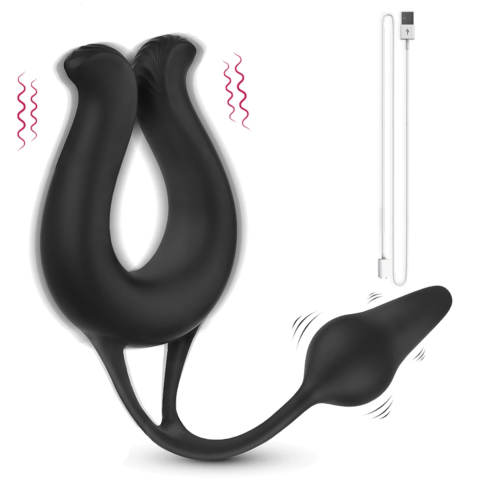 per vibratore per testicoli, anello massaggiante per uomini, cintura di castità per coppie, erezione duratura, telecomando, maschio professionale_voghion.com