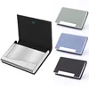 PU Business Card Holder with Magnetic Buckle Stainless Steel Business Card Case Credit Card ID Name Card Sleeve for Men Women 1