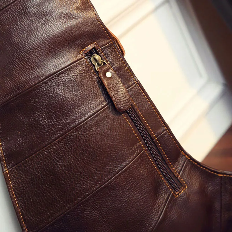 Рисунок 6 - Мужская нагрудная Сумка-слинг из натуральной кожи