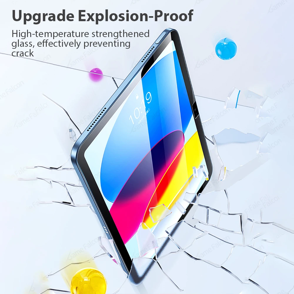 Tempered Glass Screen Protector Film For iPad A16 Pro 13 M5 M4 12.9 10 9 9th 10th Generation Air 11 M2 M3 5 4 Mini 6 7