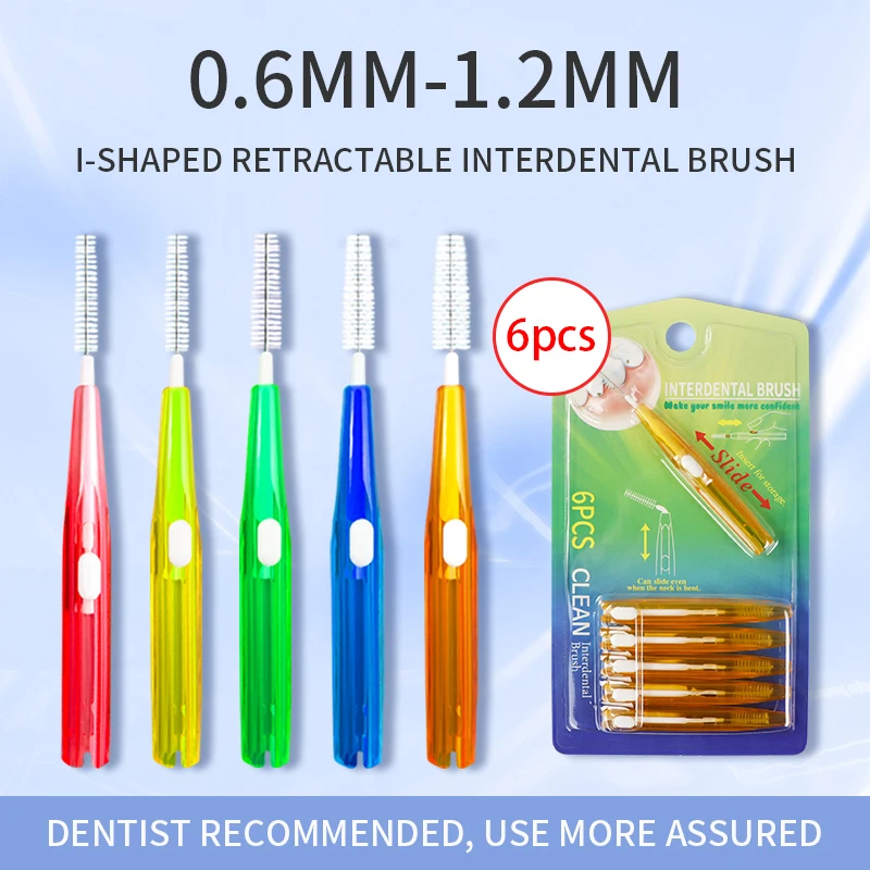 6db slidable interdental ecsettel orthodontic Fogpiszkáló Tiszta Közte fogak szilikon Árverseny ecsettel Temet Fogászati Parlamenti választás