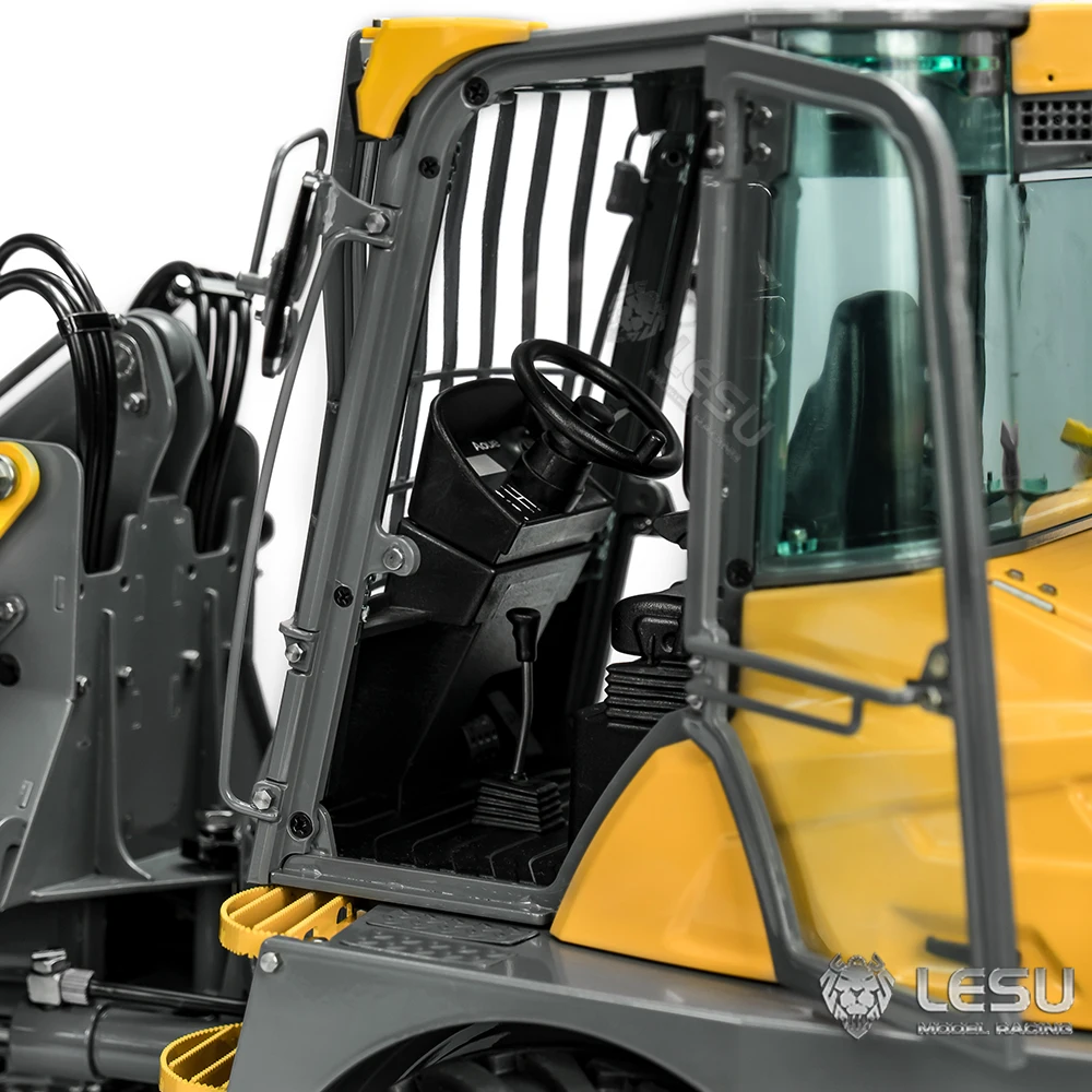 MCL8 LESU RC Metal Loader 1/14 Hydraulic Truck Light Sound System ESC Motor Remote Control Car Painted Assembled Toy Model Gift 5