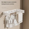 Indoor Folding Clothes Hanger Wall Hanging Invisible Drying Rack  Balcony Clothesline Pole Hanger Towel Rack 2