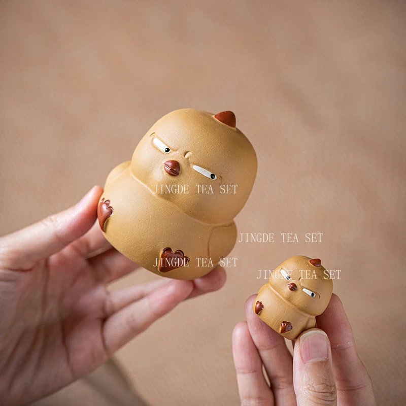 Yixing Purple Clay Chicken Tea Pet Ornament Boutique Suitable for High End Cute Tabletop Creative Tea Play Tea Accessories