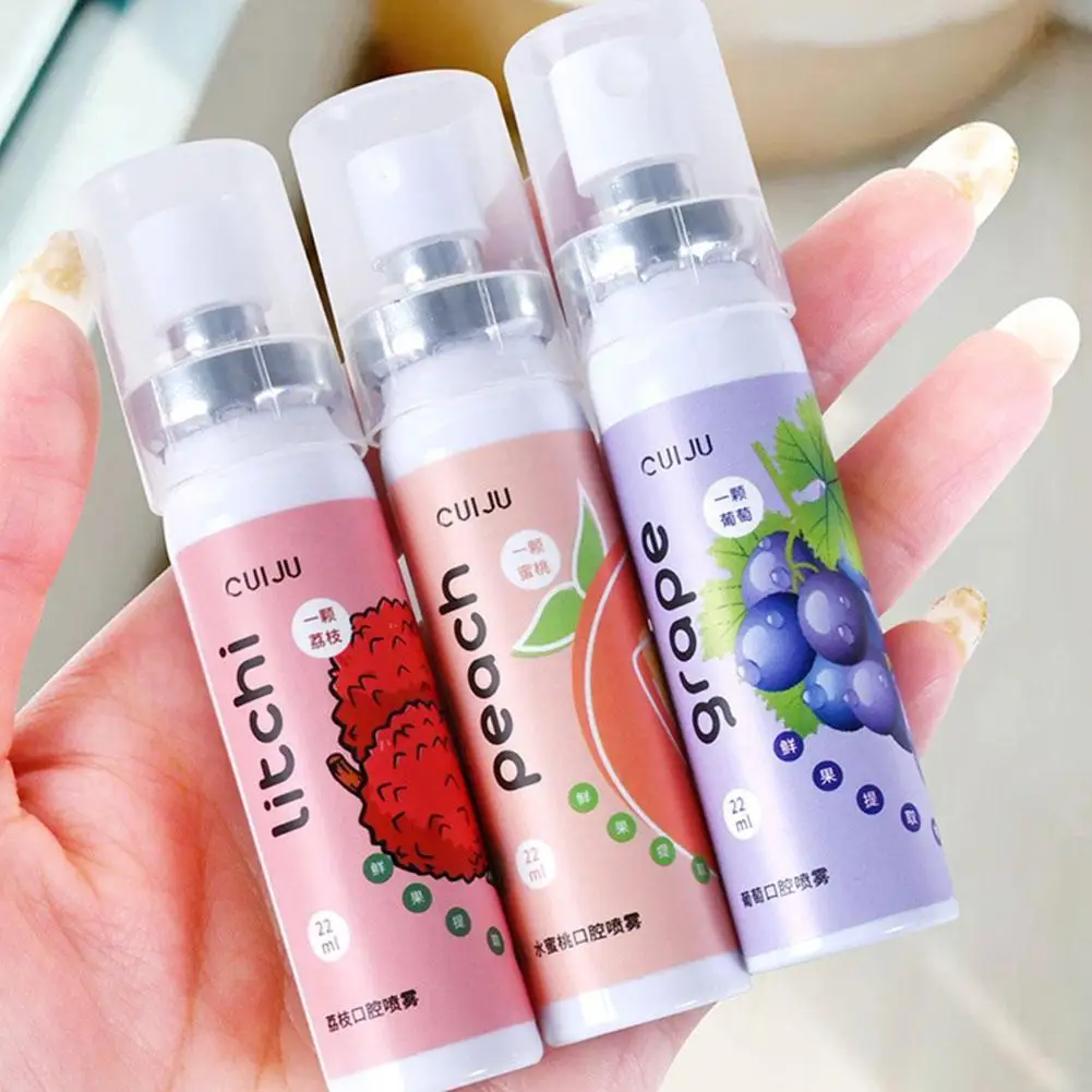 

Oral Fresh Spray 22ml Mouth Freshener Oral Odor Treatment Fruit Oral Flavor Remove Litchi Peach Breath Bad Oral Care Persis Z6H9