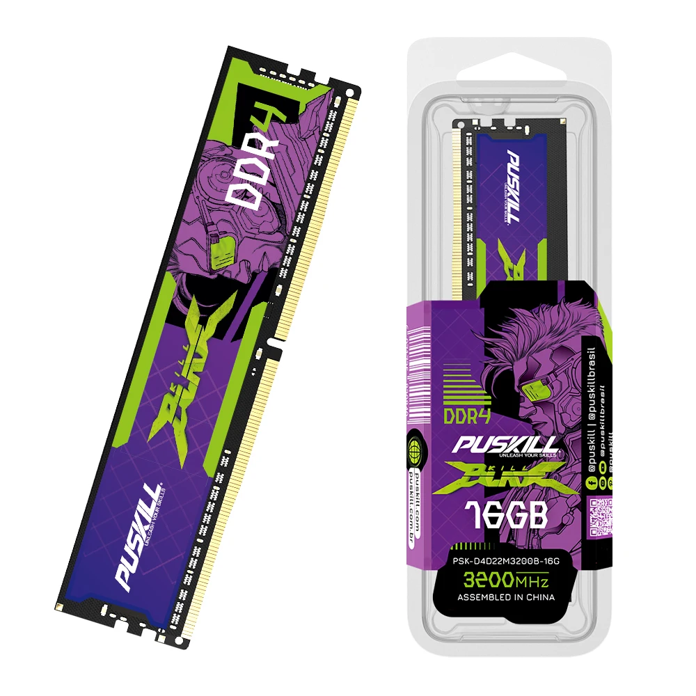 PUSKILL DDR4 PC RAM Memoria 32GB 8GB 16GB 3200MHz 2666MHz DIMM