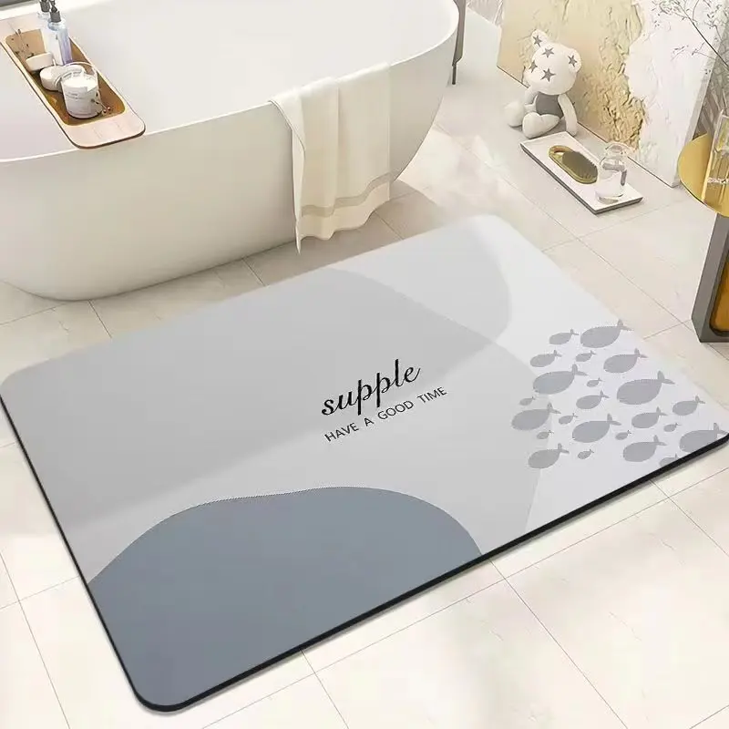 Fashion Diatomite Home Decorations Bathroom Entrance Doorway Kitchen Non-slip Water Absorbent Quick Drying Floor Mats floor mat