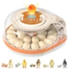 26 Egg Incubator with Automatic Turning, Temperature and Humidity Control, LED Egg Candler, and Auto Water Addition, for Hatchin