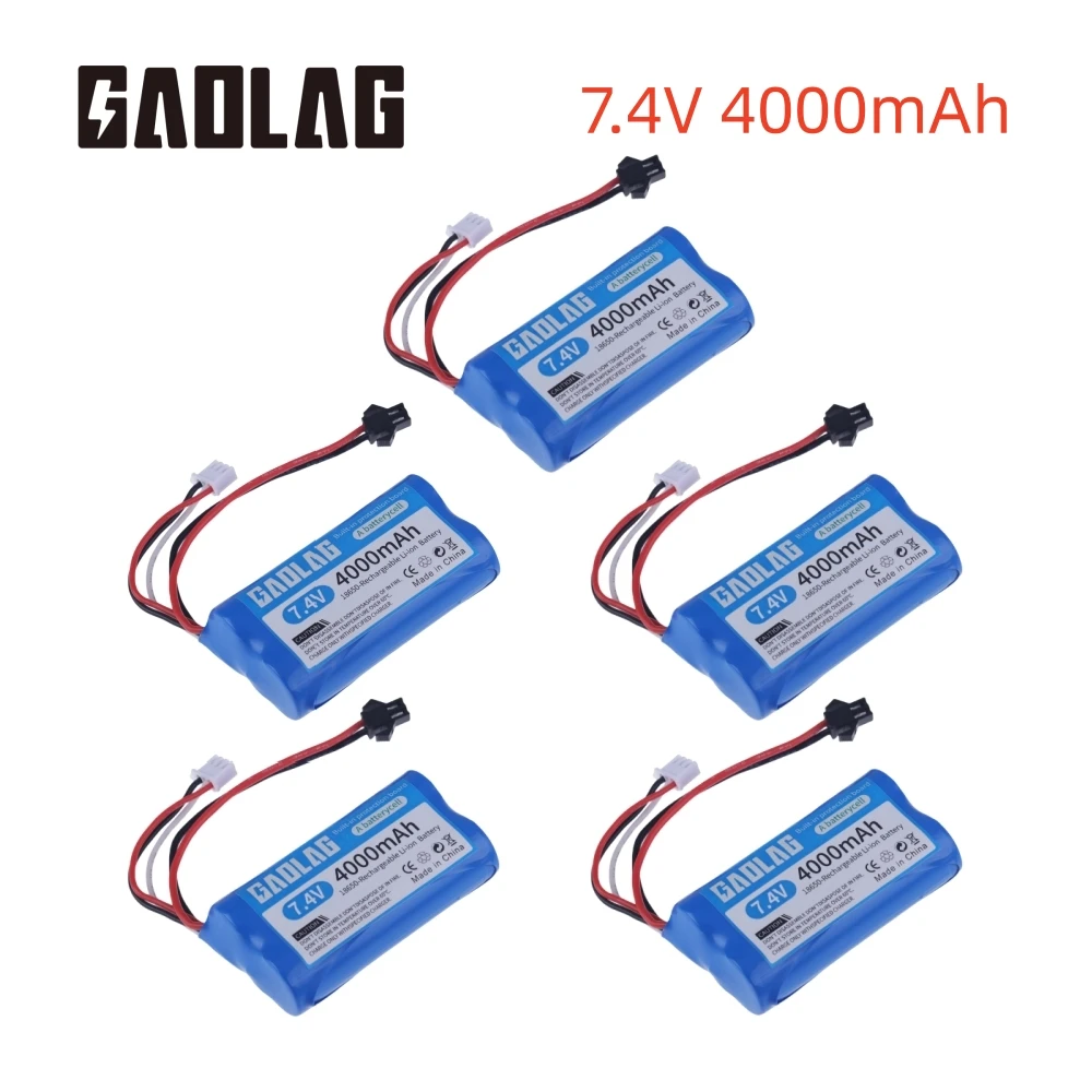

7.4V 4000mAh Lipo Battery SM plug for MN99S D90 U12A S033g Q1 H101 H103 accessory 7.4V high capacity battery for car
