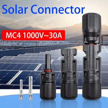 10/20/40/100/200/400 ชิ้นพลังงานแสงอาทิตย์ Solar Connector kit 1000 โวลต์ 30A ตัวเชื่อมต่อสําหรับแผงพลังงานแสงอาทิตย์ PV/MC 2.5/4/6mm2 1