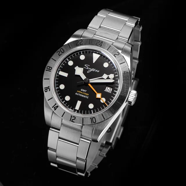 Sugess S463 GMT 自動巻き時計 Heritage S463 BB GMT Black Dial