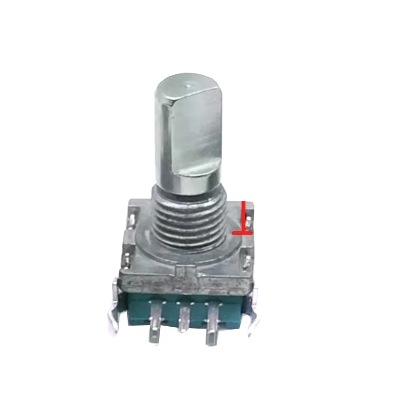 5pcs EC11 Roatry Encoder Switch with Push Button Side Adjust EC11 20 position Detenets 15MM Half shaft