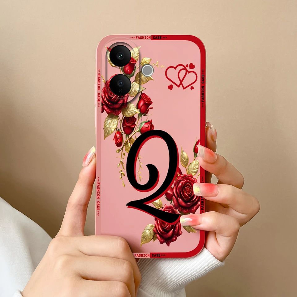 Elegant Flower Letter Design Phone Case - Beautiful Simplicity Collection