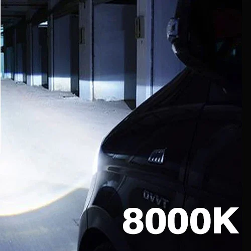 8000K White Blue