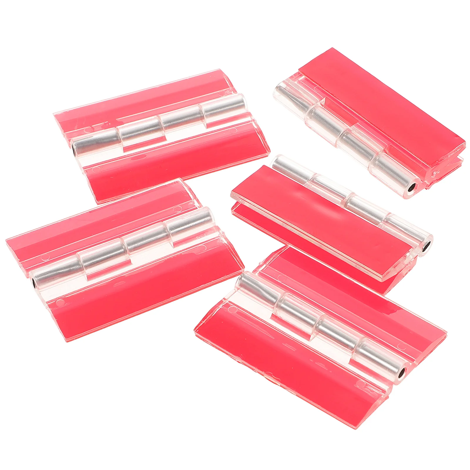 

5 Pcs Cabinet Hinges Self-adhesive Butt for Doors Small Crafts Piano Flush Aquarium Lid Continuous Glass