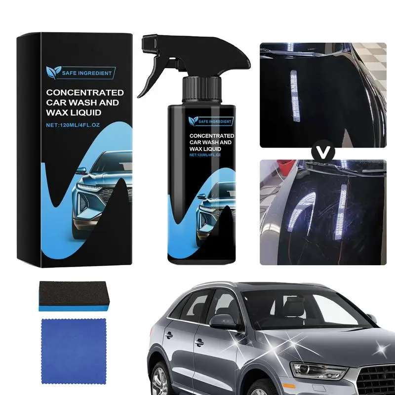 

Car Repair Scratch Remover 120ml Car Wash And Wax Liquid Waterproof Car Scratch Repair Polishing Kit Suitable For Car Vehicle