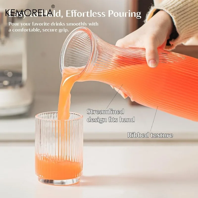 Ribbed Glass Carafe Set 5