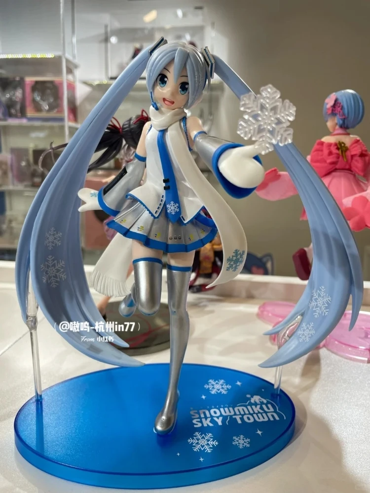 Genuien Hatsune Miku Series Snow Miku Sky Town 54187 Anime Kawaii Girl  Model Collection Desktop Ornament Birthday Gift Toy - AliExpress