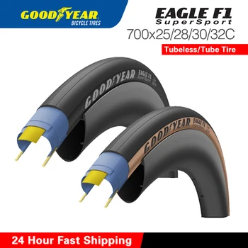 Goodyear Eagle F1 700x28c pneumatico/700x32c pneumatici Tubeless Road Bike Pneumatico Goodyear Supersport Copertoncino Pieghevole Ciclismo Pneumatici Parti