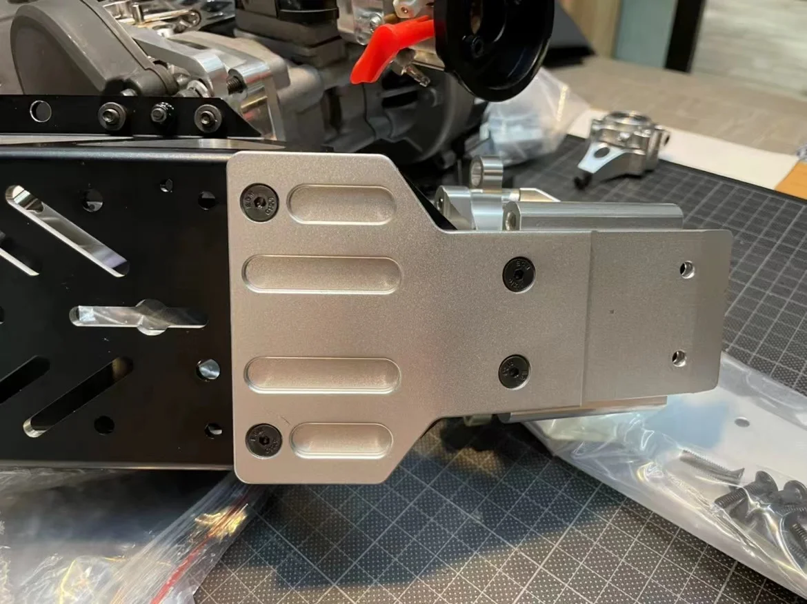 RC Car Chassis GTB Racing CNC Aluminum Metal Front Protect Chassis Skid Plate RC 1/5 HPI Baja KM RV 5B SS 5SC
