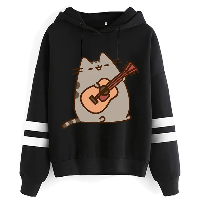 thumbnail image 1 of Ullzang-Sudadera con estampado de gato Pusheen para mujer, ropa con capucha de estilo coreano, Kawaii, Harajuku, 1 of 5