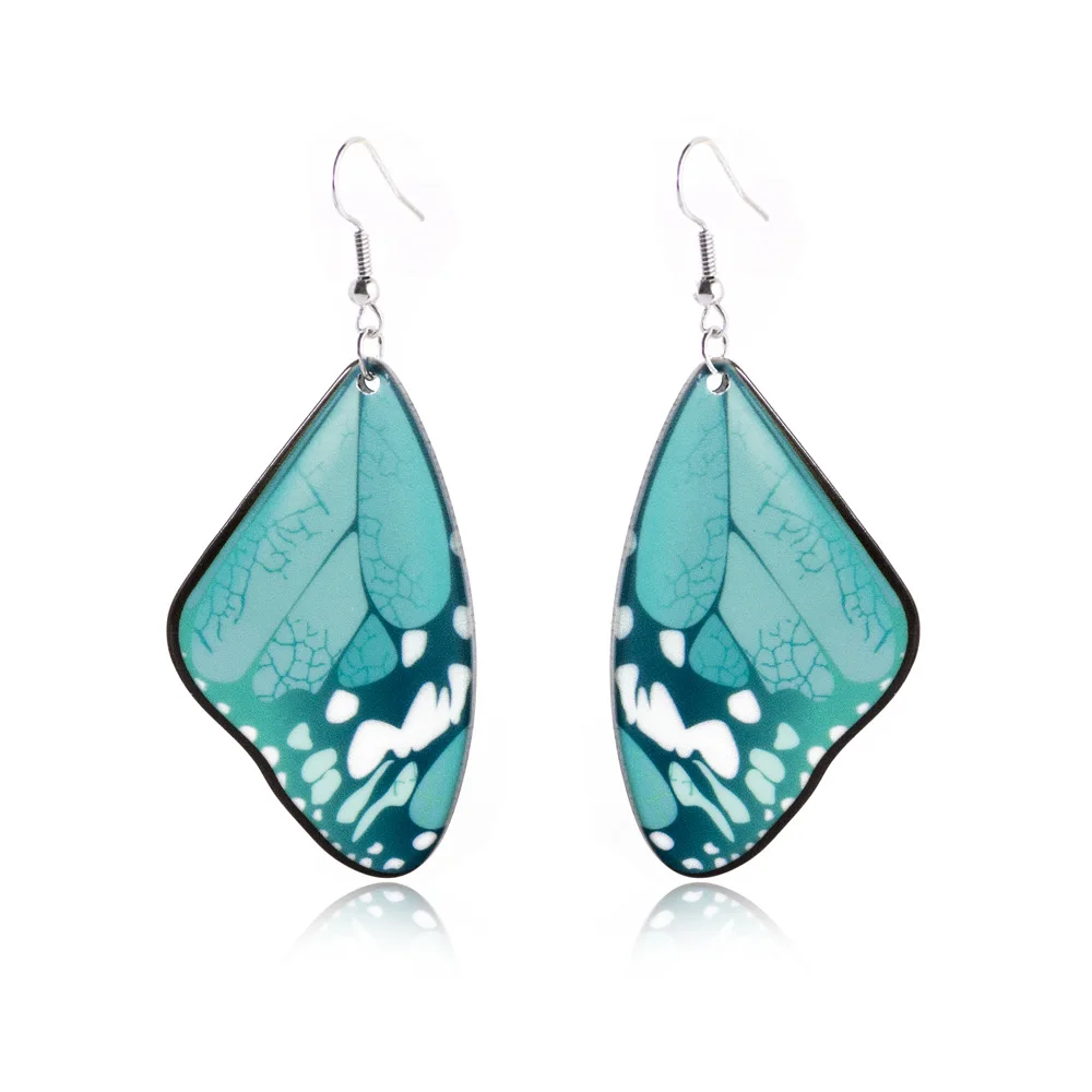 

GCE1 Butterfly Wing Drop Earrings for Women Rhinestone Glitter Simulation Insect Dangle Earrings Jewelry