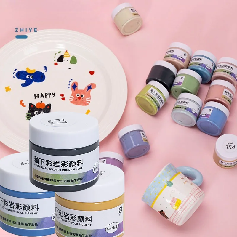 Ceramic Painting Underglaze Pigment Rock Color Safe Non Toxic