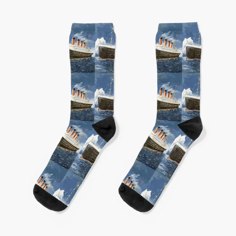 The most popular ship of all times, Titanic. Socks Wholesale snow christmass gift Socks For Girls Men's nihilistic times