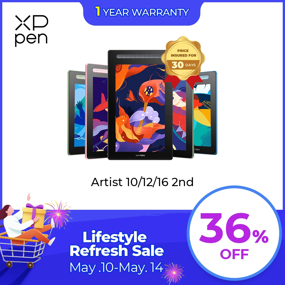 XPPen Pantalla de lápiz gráfico de la serie Artist, Monitor de tableta