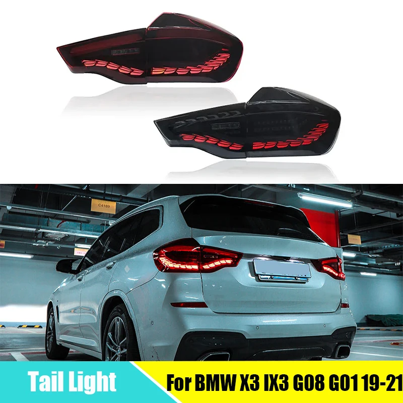 

LED Taillights For BMW X3 IX3 G08 G01 2019-2022 Dragon Scale Rear Lamp Dynamic Turn Signal Light Tail Light Assembly