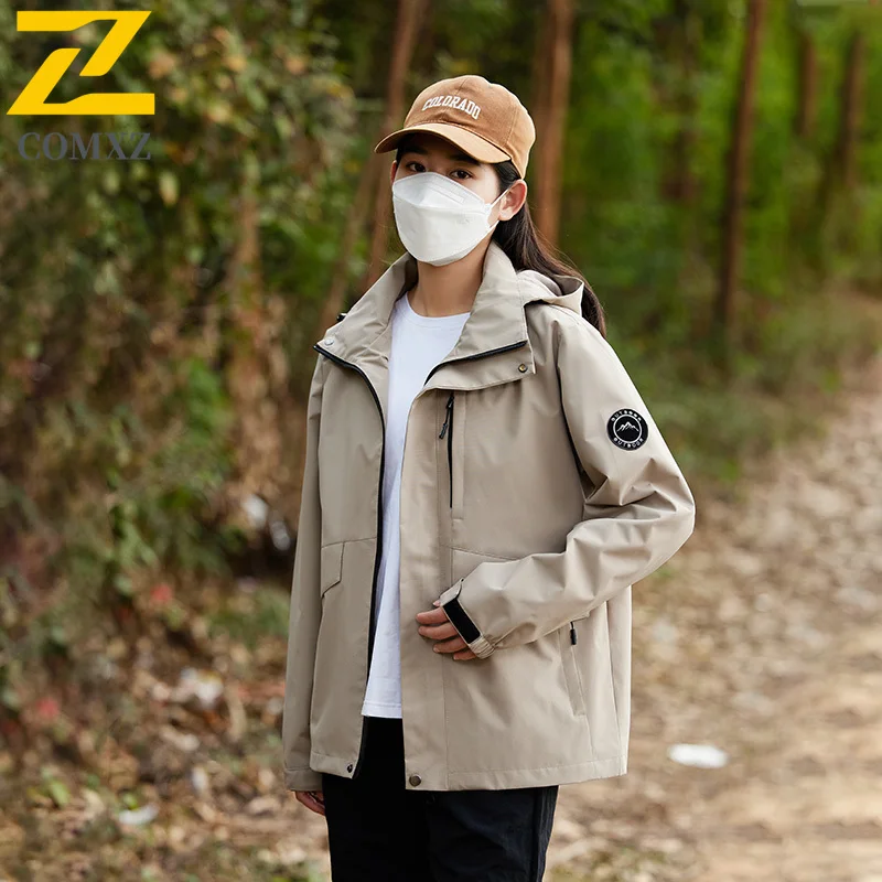 EiAO Windbreaker Couple's Hooded Waterproof Breathable Outdoor Jacket for Hiking Camping Fishing Trendy Durable Travel Wear 2025