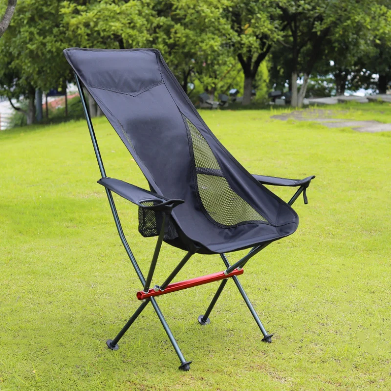 Outdoor Fishing Chair Portable Folding Lengthen Oxford Cloth Backrest Seat Camping Picnic BBQ Beach Ultralight Armchair Folding Chair