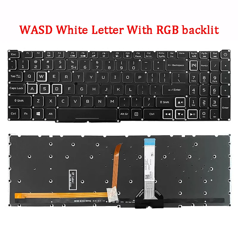 New Original Laptop Keyboard For ACER Helios 300 N20C11 PH317-55 N20C3 PH315-53 Small backlight cable