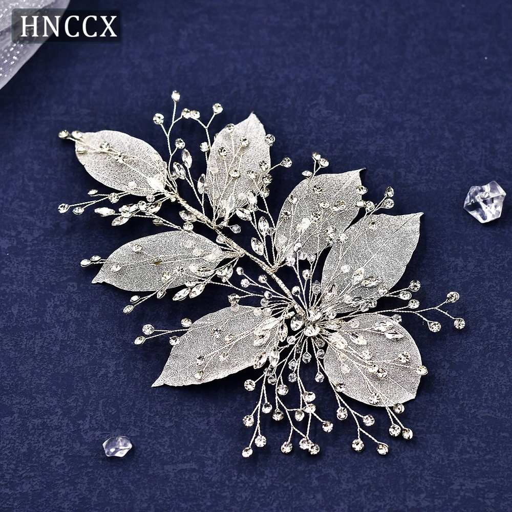 HNCCX Brides Leaves Rhinestone Headpiece Elegant Girls Bridal Side Hair headdress Headband Wedding Hair Accessories CP285