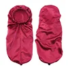 Long Satin Bonnet Sleep Cap Extra Large Silk Sleeping Hijab with Wide Elastic Band Loose Night Hat for Women Braids Curly Hair 5