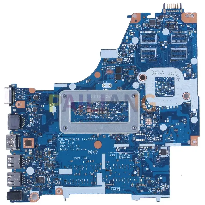 Placa-mãe Portátil para hp Pavilion Placa-mãe com Porta Vga Mainboard Tpn-c129 Csl50 Csl52 La-e801p 926247001 I57200u Ddr4 15-bs - Imagem 2