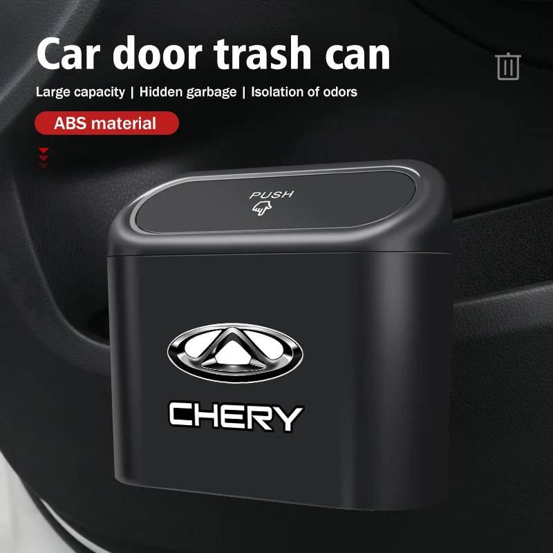 Hanging Car Trash Can Garbage Dust Case Storage Pressing Bin For Chery PRO 8 5X Amulet M11 Eastar Elara IQ Arrizo 2 7 Pro