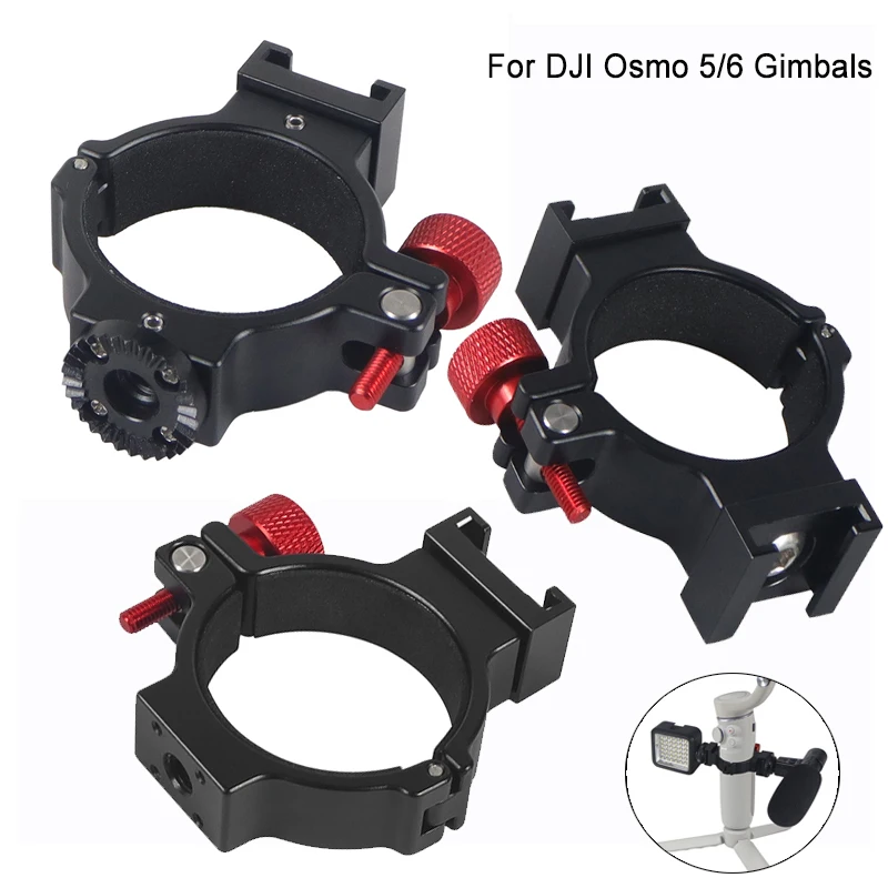 Gimbal Extension Clip 360 Swivel Cold Shoe Mount Mic Bracket Light Stand for DJI OSMO Mobile 2 3 4 OM5 OM6 Handheld Stabilizer