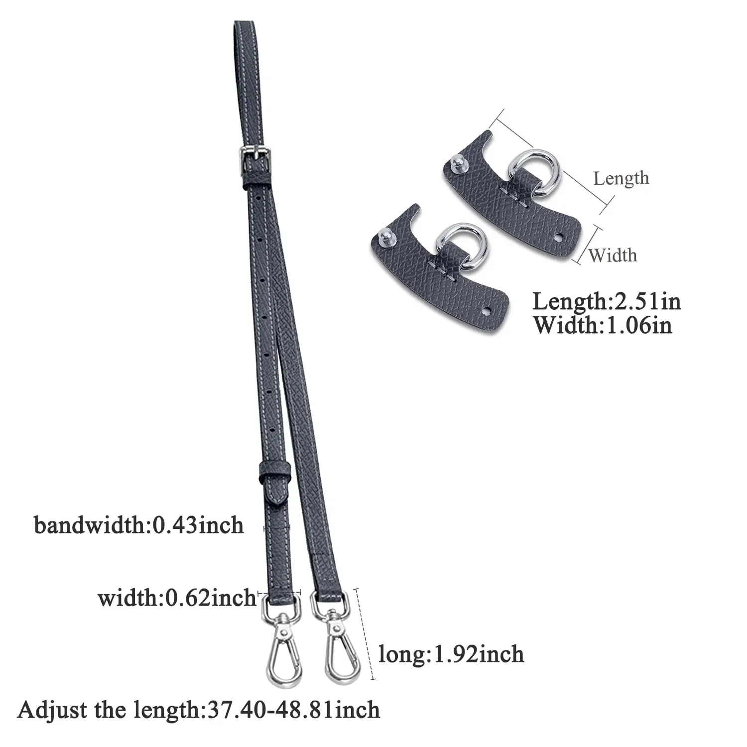 Bag Straps Set for LONGCHAMP Mini Bag Leather Accessories DIY Transformation Punch Free Shoulder Crossbody Conversion