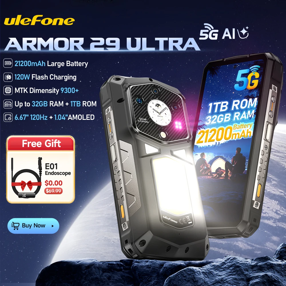 World Premiere Ulefone Armor 29 Ultra 5G AI Rugged Phone Dual