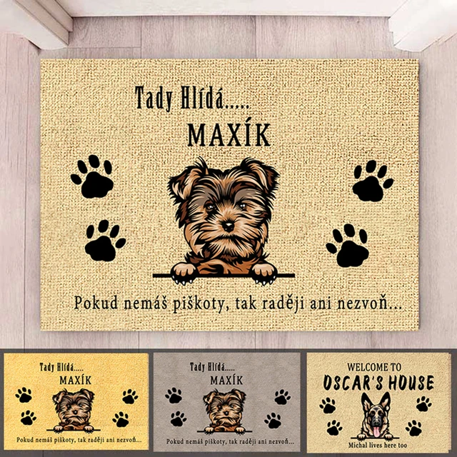 Welcome To The Pet Home - Funny Personalized Pet Decorative Mat