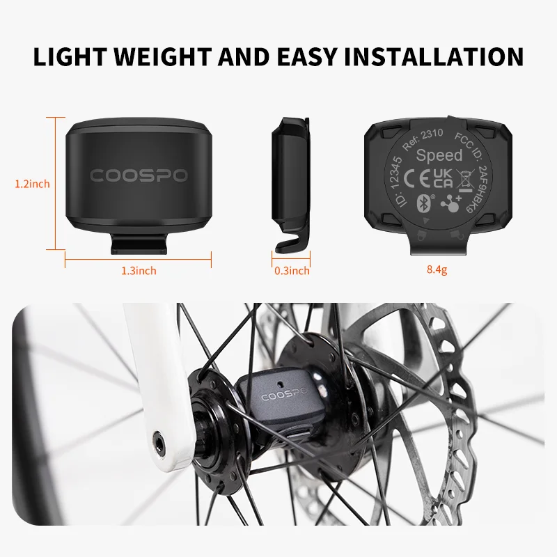 COOSPO BK9S Bike Speed Sensor Bluetooth5.0 ANT Bicycle Sensor Tracking Speed IP67 for Rouvy Zwift Peloton Wahoo Bike Computer AliExpress