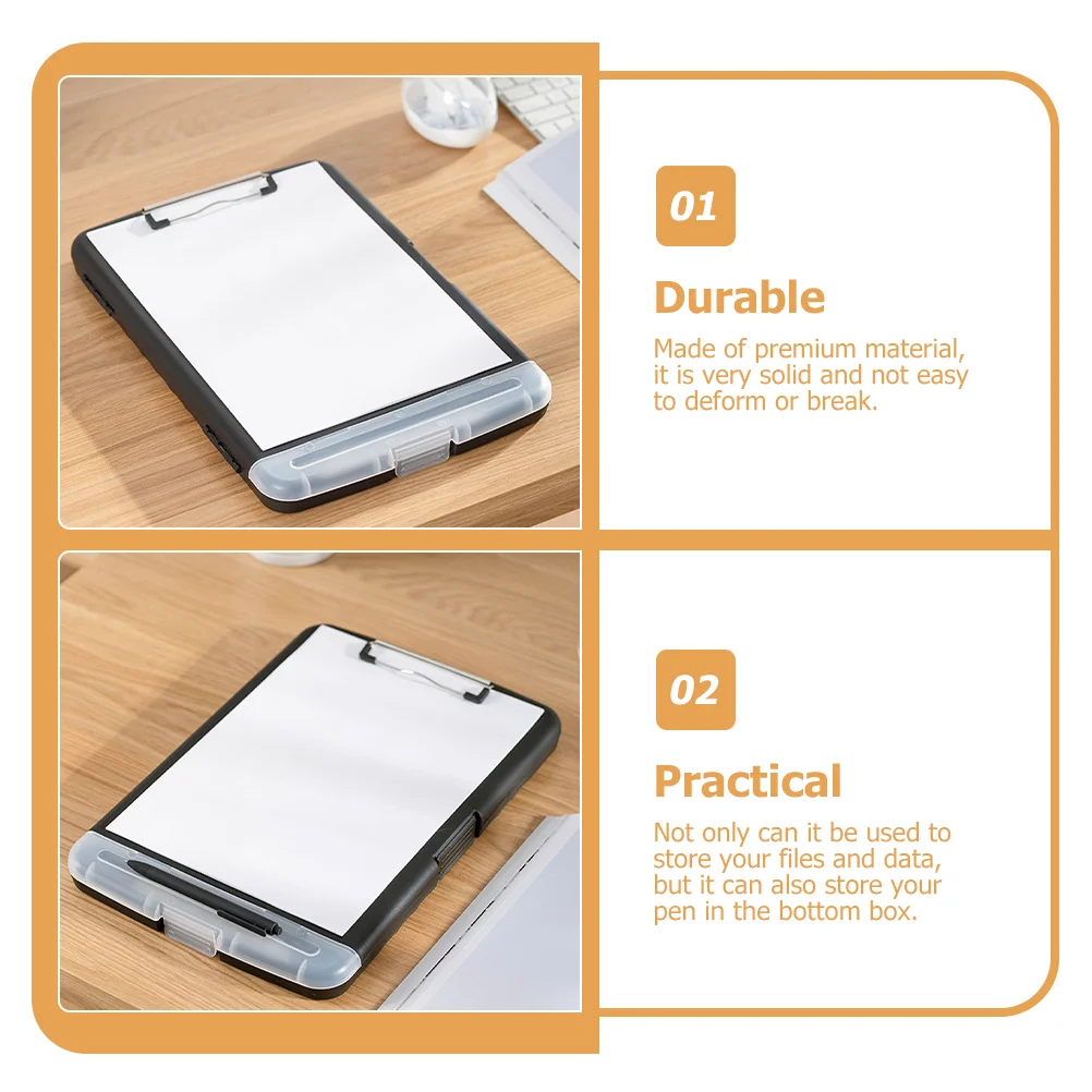 File Rack Storage Student Folders Plastic Paper Document Organizer Pp A4 Clipboard Sealed writing clipboard transparent clipboard clipboard holder