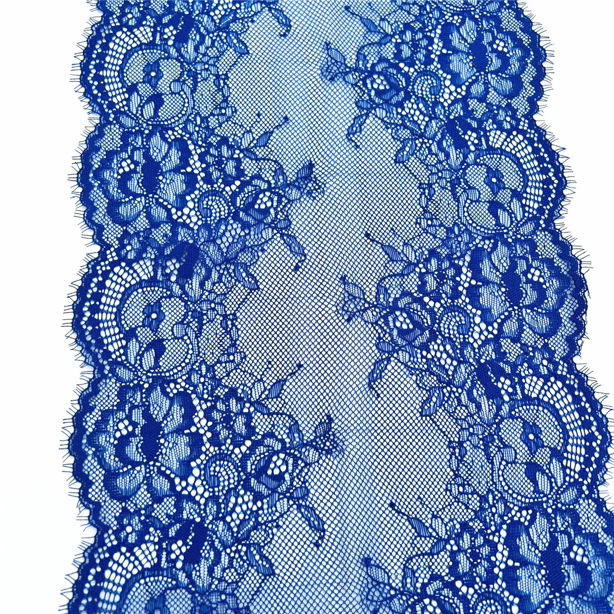 3y/lot Width 22cm Dark Blue Elastic Stretch Lace Trim 5