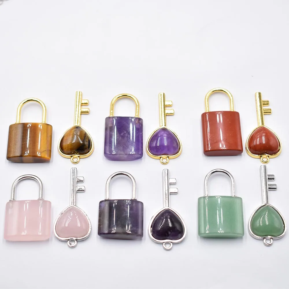 

Ожерелье с подвеской в форме сердца, комплект из 6 натуральных кристаллов, цепочка с кулоном из розового кварца, аметиста, Тигрового Глаза