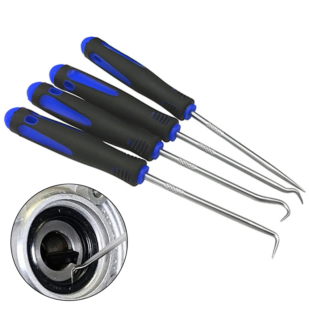 

4Pcs 165mm Car Auto Vehicle Oil Seal Screwdrivers Set O-Ring Seal Gasket Puller Remover Pick Hooks Repair Tools for car