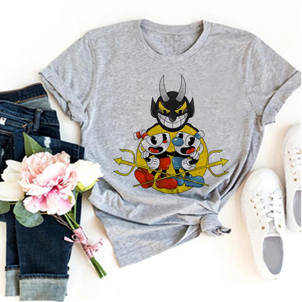 Cuphead Tee Donna Y2K Streetwear Graphic Tee Girl Graphic Funny Y2K Abbigliamento