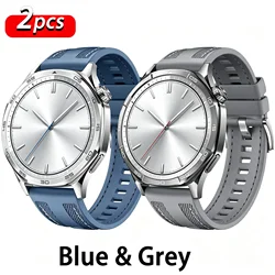 Versatile 22mm Nylon Sports Strap - Durable & Stylish Silicone Composite Band Bracelet for 22mm (Blue - Grey)